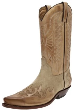 CARLOS Beige Westernstiefel - Cuero Beig