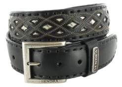 8680 Schwarz Ledergürtel - Exotic