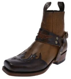 7811 Braun Bikerstiefelette