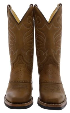 11598 MUSTI Damen Braun Westernreitstiefel -Verkaufsgeschäft Bootspire 330299 3