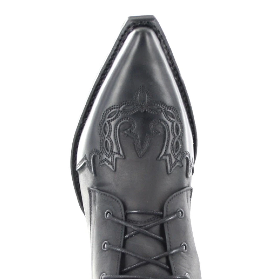 11699 MEZCAL WEST Damen Schwarz Westernstiefelette 6 11699 MEZCAL WEST Damen Schwarz Westernstiefelette – Bild 6