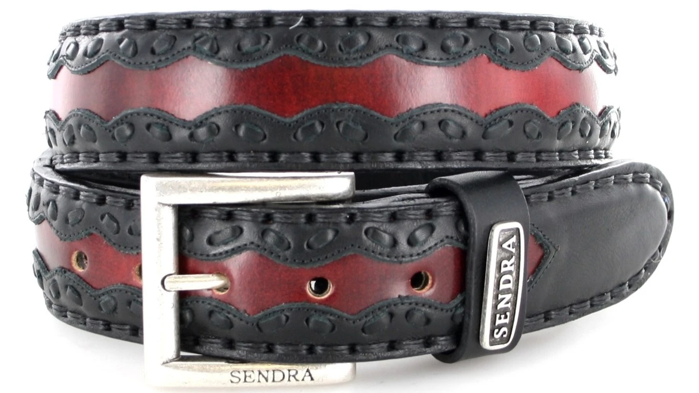 8347 Schwarz Rot Ledergürtel 1 8347 Schwarz Rot Ledergürtel