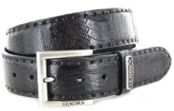 1016 Schwarz Exotic Ledergürtel - Strauss