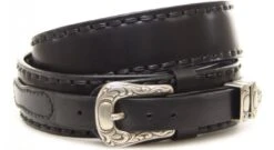 7582 Schwarz Ledergürtel