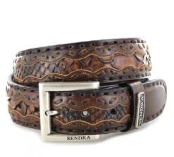 8347 Dunkelbraun Exotic Ledergürtel