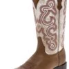 Ariat QUICKDRAW Damen Braun Weiß Westernreitstiefel