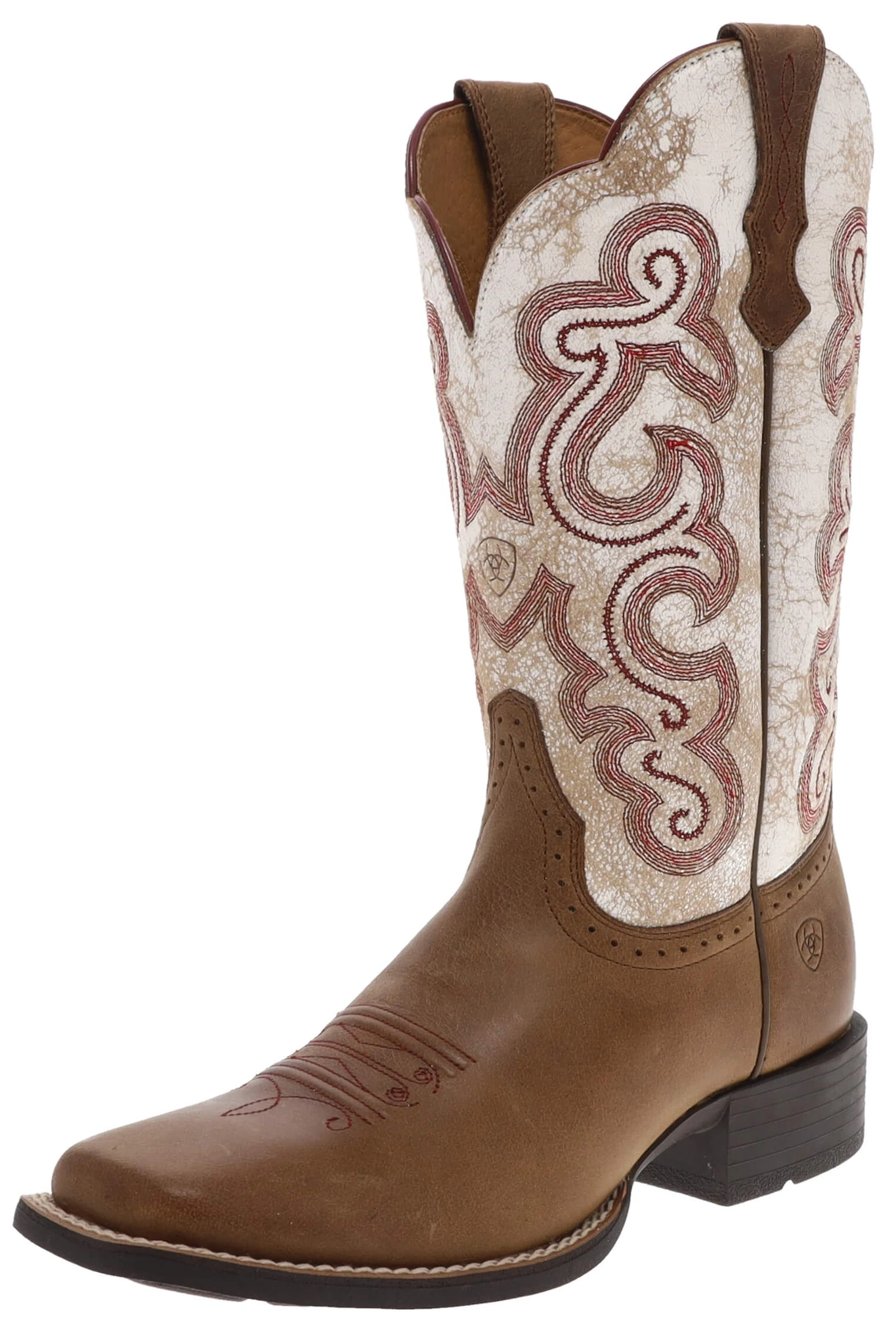 Ariat QUICKDRAW Damen Braun Weiß Westernreitstiefel 1 Ariat QUICKDRAW Damen Braun Weiß Westernreitstiefel