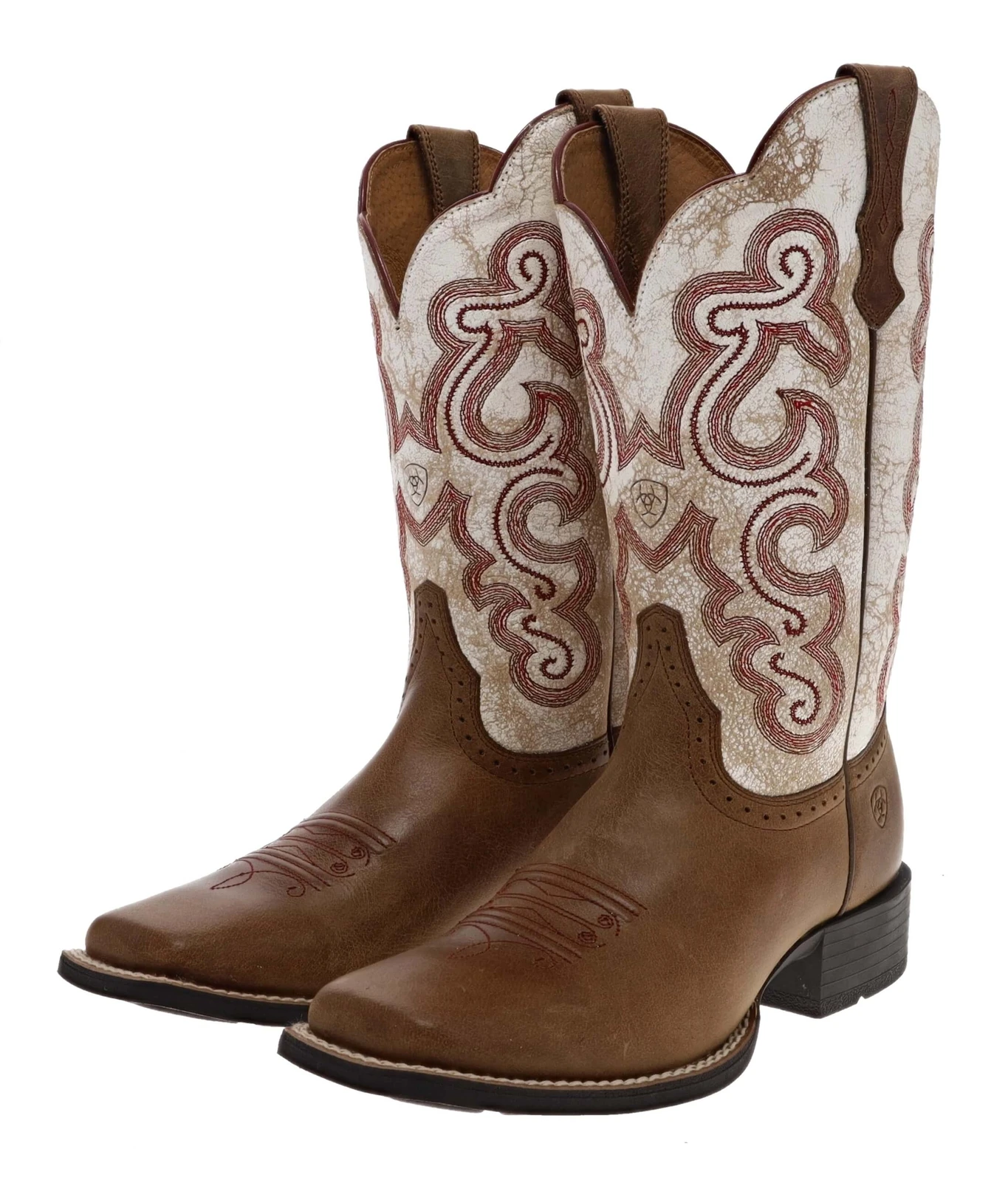 Ariat QUICKDRAW Damen Braun Weiß Westernreitstiefel 2 Ariat QUICKDRAW Damen Braun Weiß Westernreitstiefel – Bild 2