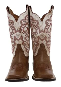 Ariat QUICKDRAW Damen Braun Weiß Westernreitstiefel 11 Ariat QUICKDRAW Damen Braun Weiß Westernreitstiefel -Verkaufsgeschäft Bootspire 331392 3