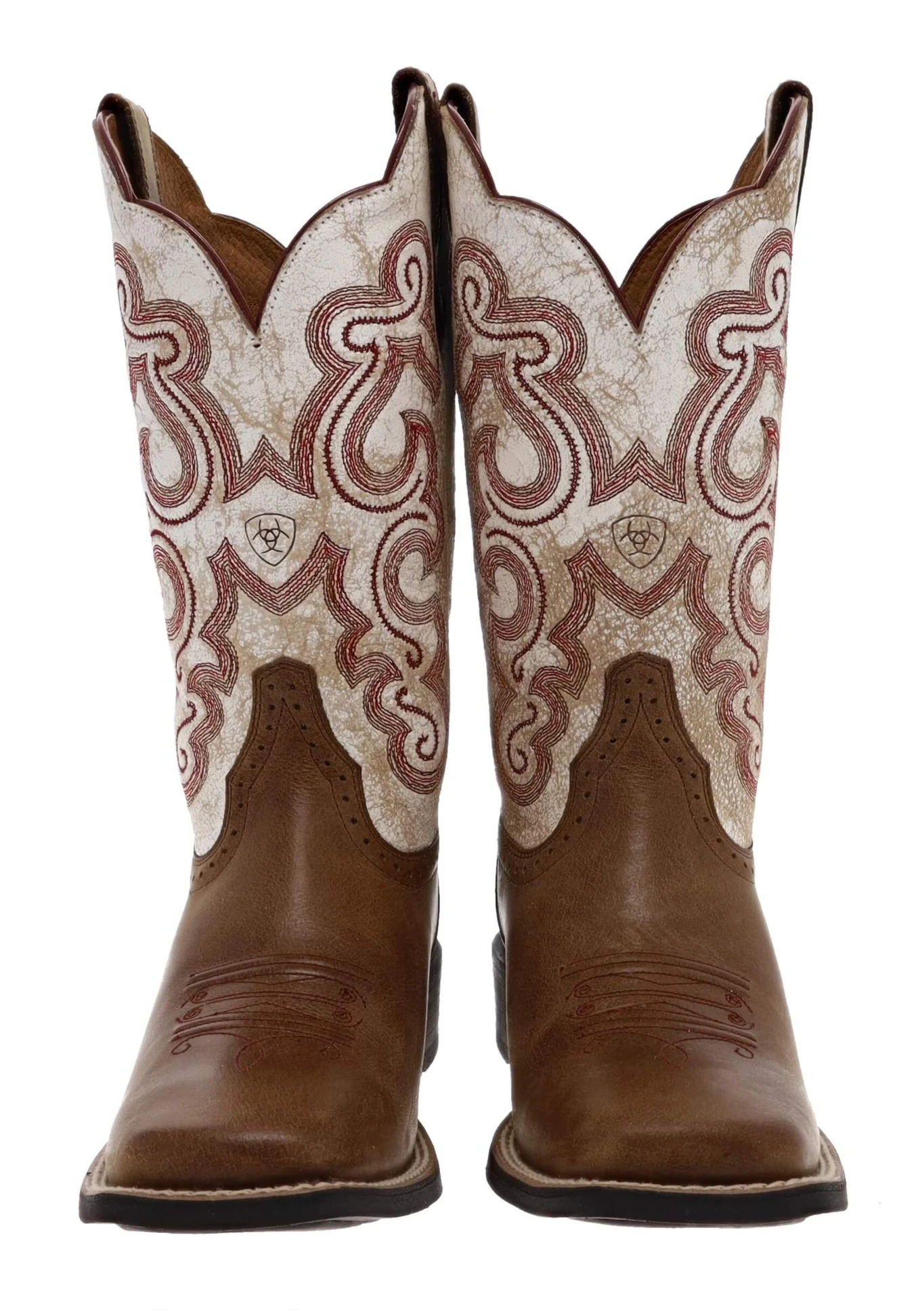 Ariat QUICKDRAW Damen Braun Weiß Westernreitstiefel 3 Ariat QUICKDRAW Damen Braun Weiß Westernreitstiefel – Bild 3