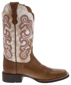 Ariat QUICKDRAW Damen Braun Weiß Westernreitstiefel 14 Ariat QUICKDRAW Damen Braun Weiß Westernreitstiefel -Verkaufsgeschäft Bootspire 331392 6