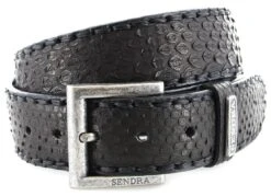 1016 Schwarz Exotic Ledergürtel - Pyton Negro Mate