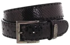 1016 Python Exotic Schwarz Ledergürtel