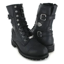 Harley Davidson D83853 BALSA Black Damen Schwarz Schnürstiefel -Verkaufsgeschäft Bootspire 331746 30
