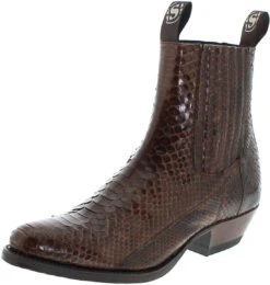 1692P LAZO Exotic Braun Westernstiefelette - Piton