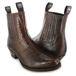 1692P LAZO Exotic Braun Westernstiefelette - Piton -Verkaufsgeschäft Bootspire 332090 30