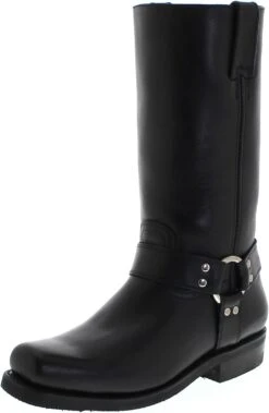 44330 BIKER BOOTS Schwarz Bikerstiefel - Gummisohle