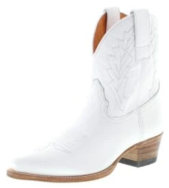 16367 ROSMY Damen Weiß Westernstiefel