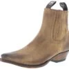 1692 CURVO MICK Braun Westernstiefelette - Camello