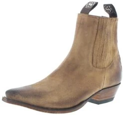 1692 CURVO MICK Braun Westernstiefelette - Camello