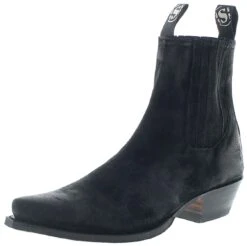 1692 CUERVO MICK Schwarz Westernstiefelette - Serraje