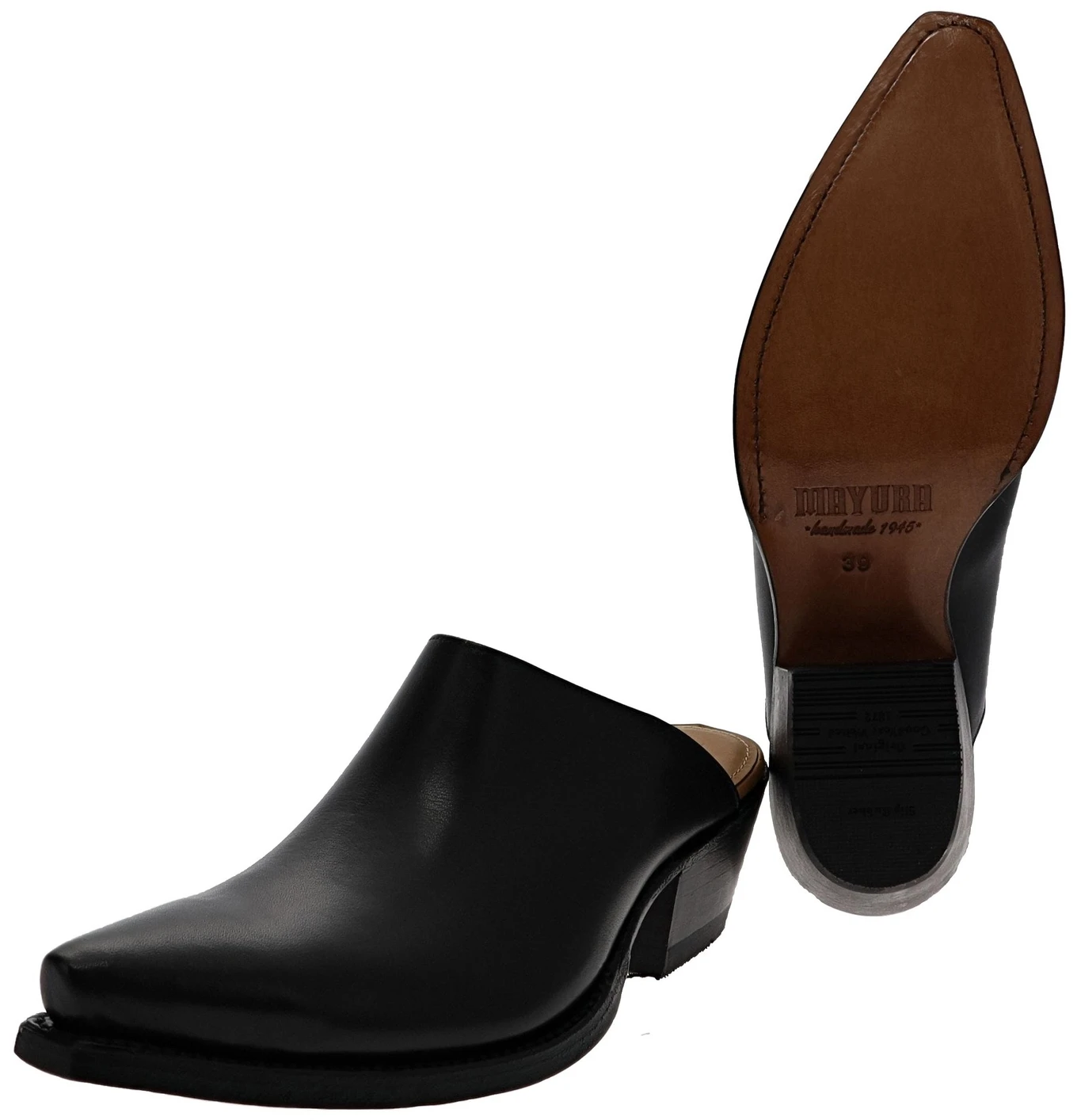 2490 ZUECO Damen Schwarz Ledersandale 4 2490 ZUECO Damen Schwarz Ledersandale – Bild 4