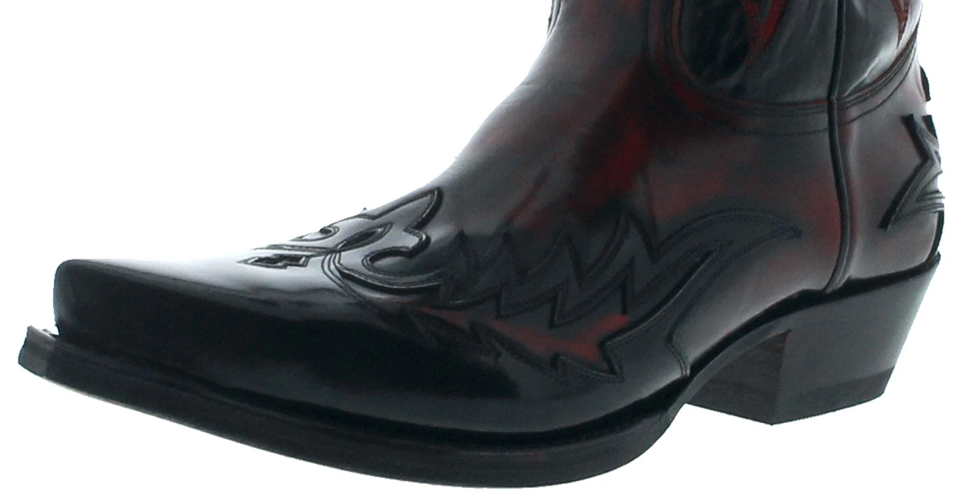 9669 CUERVO MICK Schwarz Rot Westernstiefel 6 9669 CUERVO MICK Schwarz Rot Westernstiefel – Bild 6