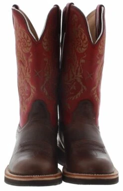 1711 HORSEMAN Damen Braun Rot Westernreitstiefel -Verkaufsgeschäft Bootspire 333545 3