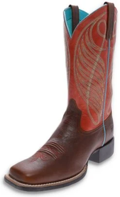 Ariat ROUND UP WIDE SQUARE TOE Damen Braun Westernreitstiefel