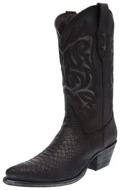2524 ALABAMA Damen Schwarz Westernstiefel
