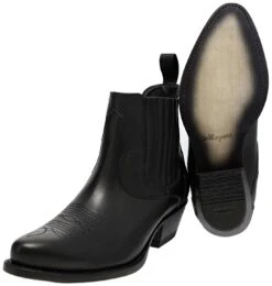 2487 MARYLIN Damen Schwarz Westernstiefelette -Verkaufsgeschäft Bootspire 333742 4