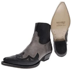 14379 CUERVO WEST Grau Schwarz Westernstiefelette 15 14379 CUERVO WEST Grau Schwarz Westernstiefelette -Verkaufsgeschäft Bootspire 333840 12