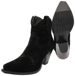 15521 GORCA Damen Suede Schwarz Lederstiefel -Verkaufsgeschäft Bootspire 333892 4