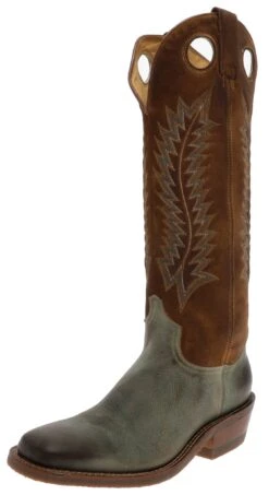 17617 RETRO Herren Grau Braun Buckaroo Stiefel