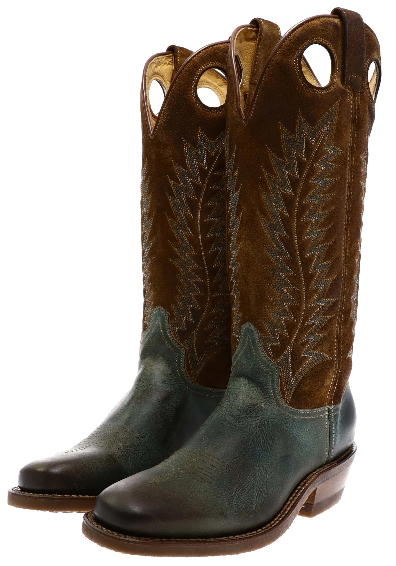 17617 ORTER Damen Grau Braun Buckaroo Stiefel 2 17617 ORTER Damen Grau Braun Buckaroo Stiefel – Bild 2