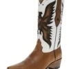 Sendra Boots 5514 023 Lavado Blanco Damen Westernstiefel - Braun Weiss
