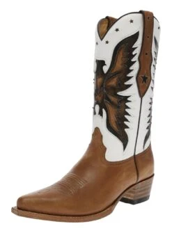 Sendra Boots 5514 023 Lavado Blanco Damen Westernstiefel - Braun Weiss