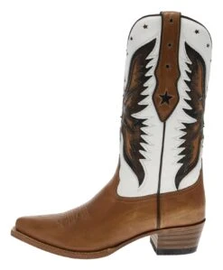 Sendra Boots 5514 023 Lavado Blanco Damen Westernstiefel - Braun Weiss -Verkaufsgeschäft Bootspire 334641 5