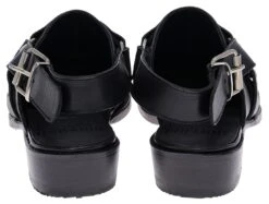 AMIE Damen Schwarz Ledersandale -Verkaufsgeschäft Bootspire 334654 8