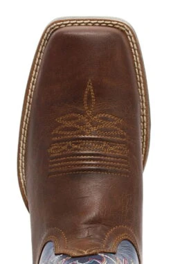 Ariat ROUND UP WST STRETCHFIT Damen Braun Blau Westernreitstiefel -Verkaufsgeschäft Bootspire 335000 11