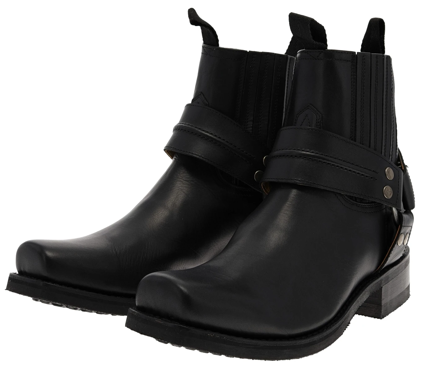 BLUES LOW Schwarz Bikerstiefel 2 BLUES LOW Schwarz Bikerstiefel – Bild 2