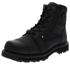 Harley Davidson D93369 BONHAM Herren Schwarz Schnürboot