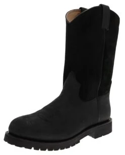 SPURS Herren Schwarz Westernreitstiefel - Reißverschluss