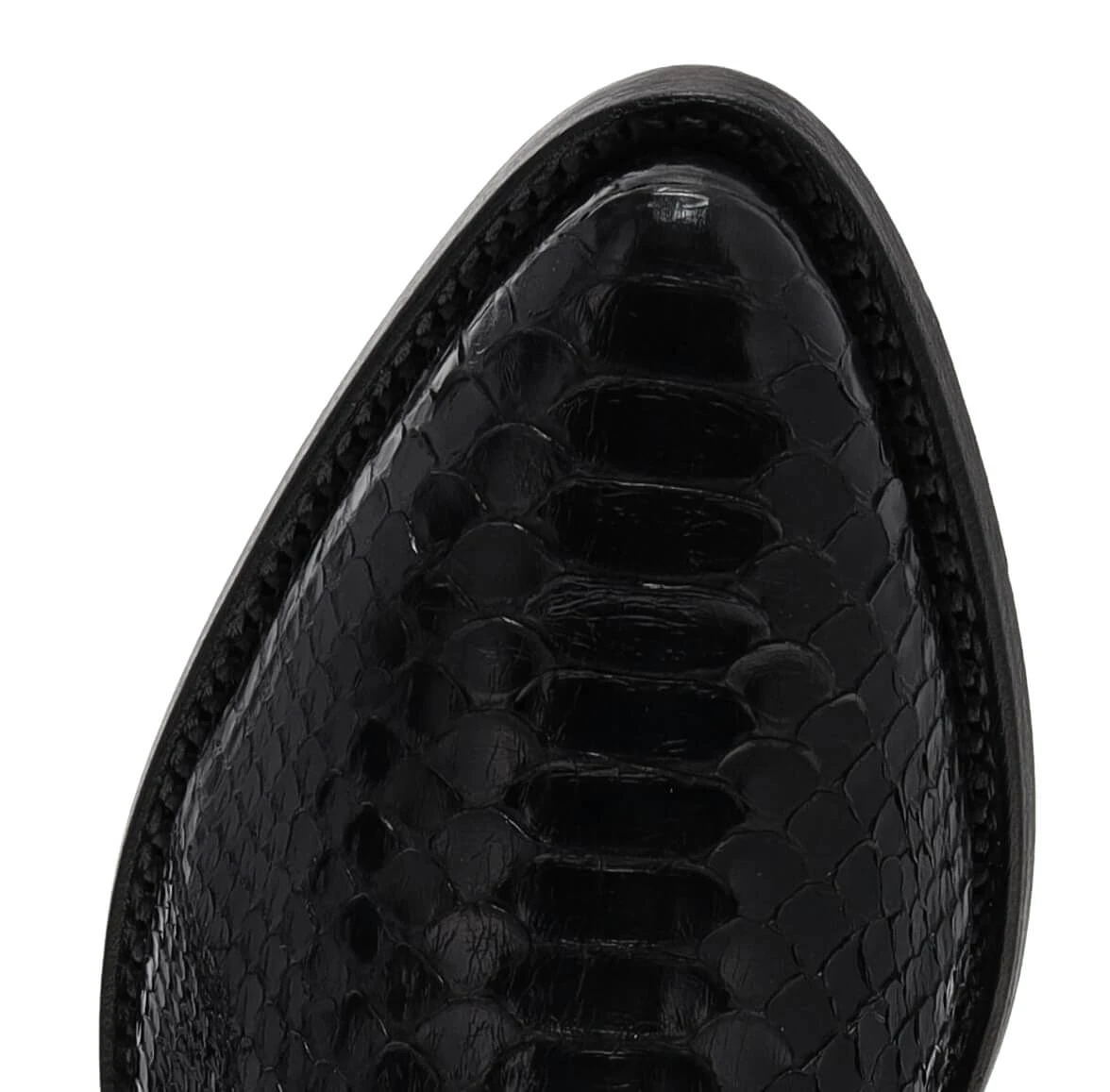 PACITO Herren Schwarz Westernstiefelette - Piton Brillante 9 PACITO Herren Schwarz Westernstiefelette - Piton Brillante – Bild 9