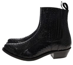 PACITO Herren Schwarz Westernstiefelette - Piton Brillante 15 PACITO Herren Schwarz Westernstiefelette - Piton Brillante -Verkaufsgeschäft Bootspire 335598 7