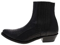 PACITO Herren Schwarz Westernstiefelette - Piton Mate -Verkaufsgeschäft Bootspire 335599 5