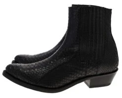 PACITO Herren Schwarz Westernstiefelette - Piton Mate -Verkaufsgeschäft Bootspire 335599 7