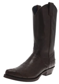 PACO Herren Braun Westernstiefel - Avestruz