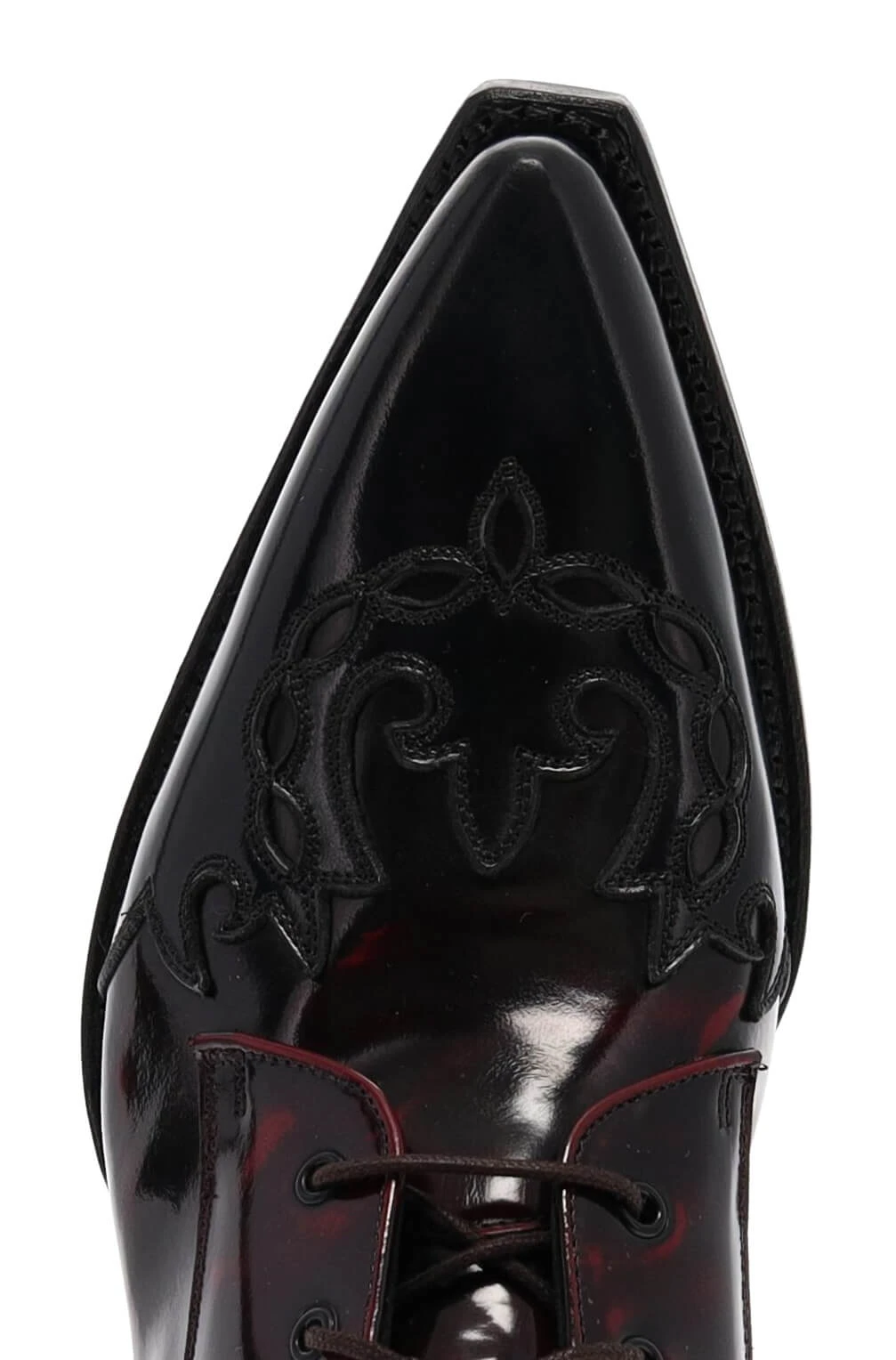 CARMEN Damen Schwarz Rot Schnürstiefelette 9 CARMEN Damen Schwarz Rot Schnürstiefelette – Bild 9