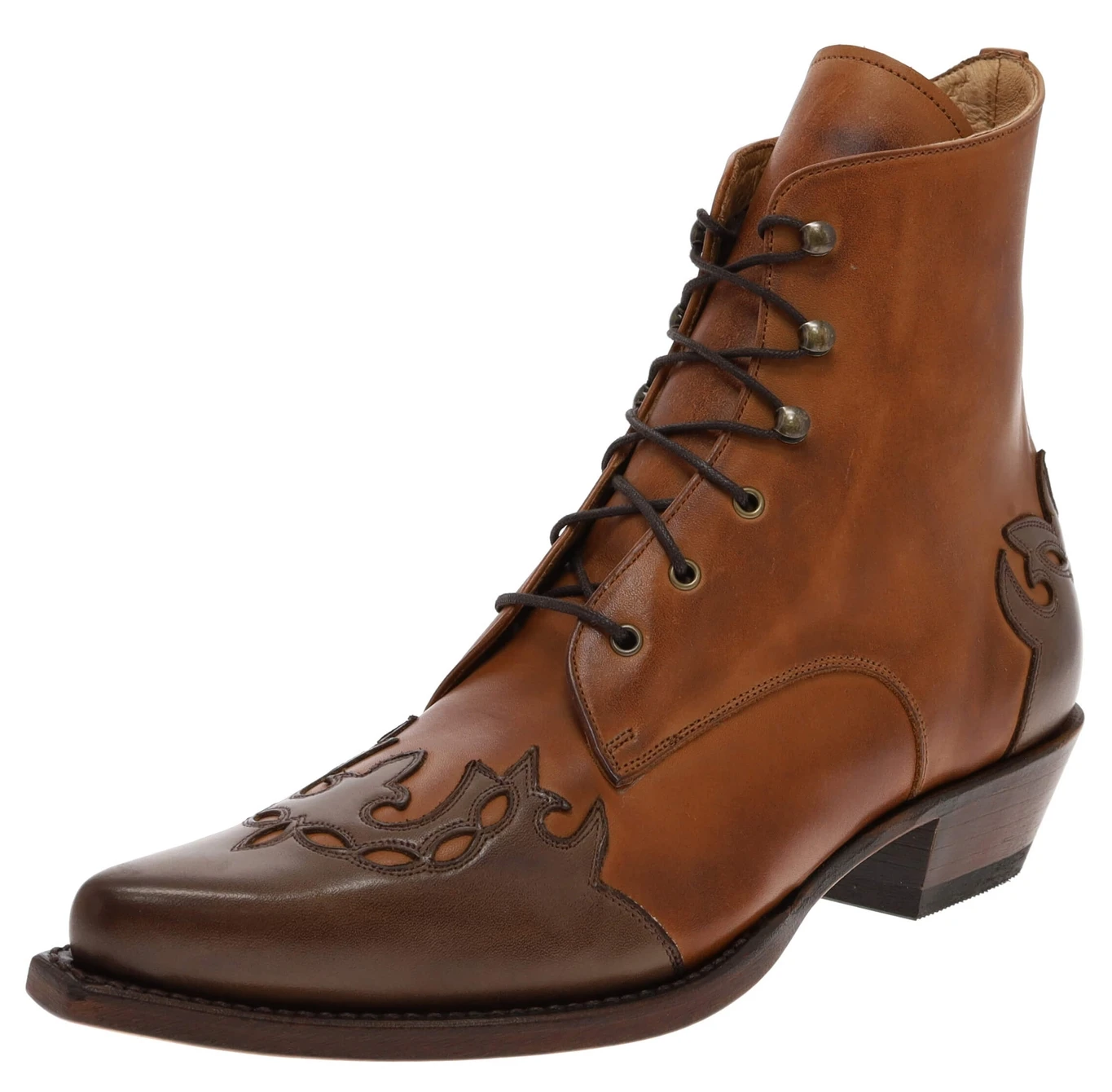 CARMEN Damen Braun Schnürstiefelette 1 CARMEN Damen Braun Schnürstiefelette